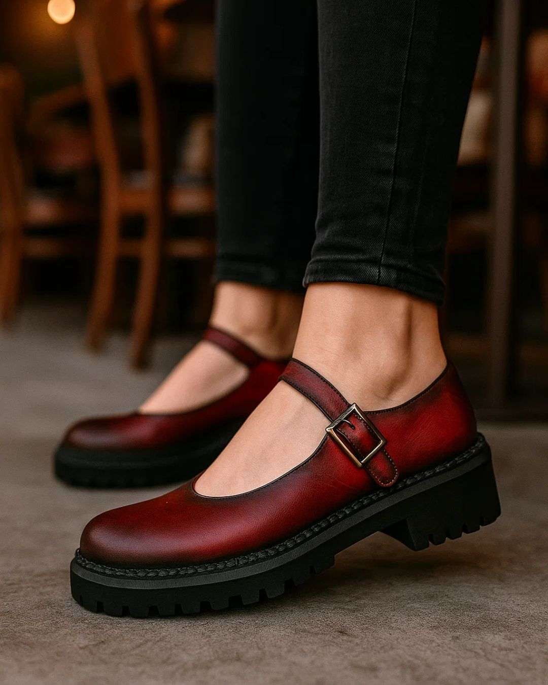 Mary Luxe Patina Loafer Wear Luvensi