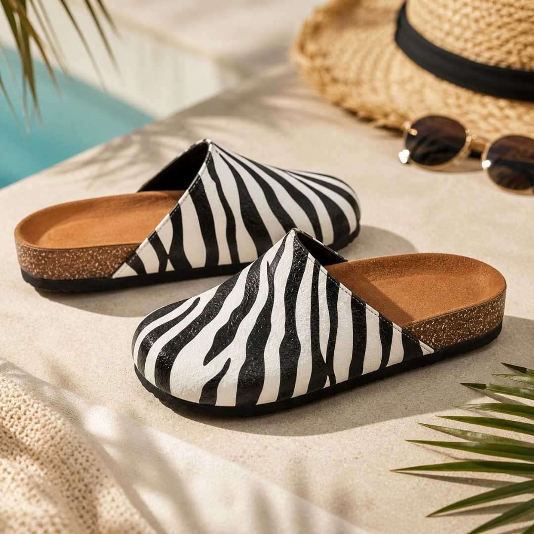 Zebra Chic Women's Slippers Wear Luvensi