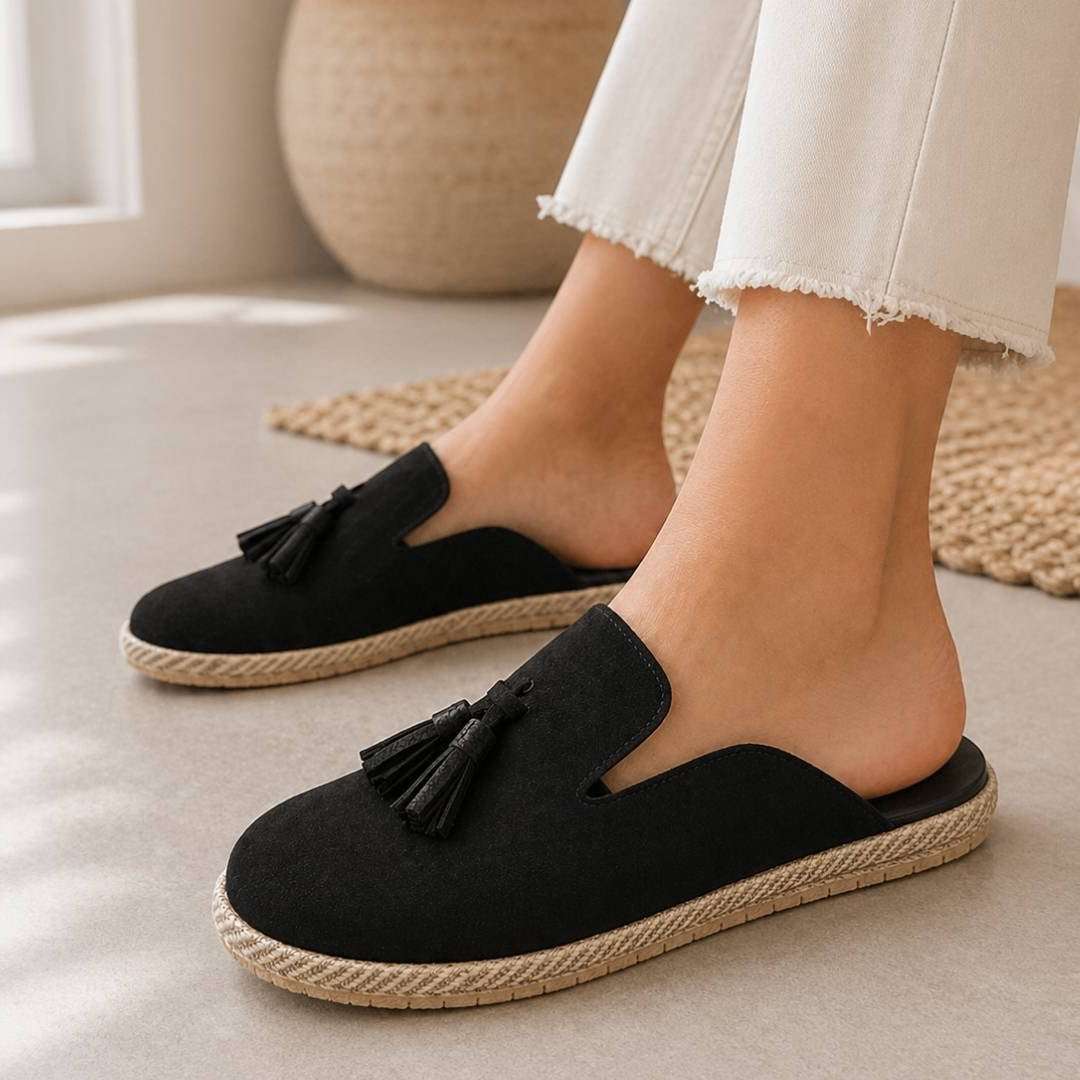 Woment's Elegant Tassel Mules Wear Luvensi