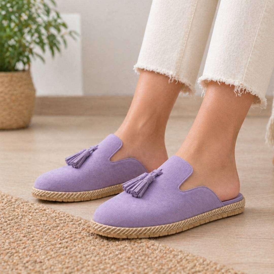 Woment's Elegant Tassel Mules Wear Luvensi