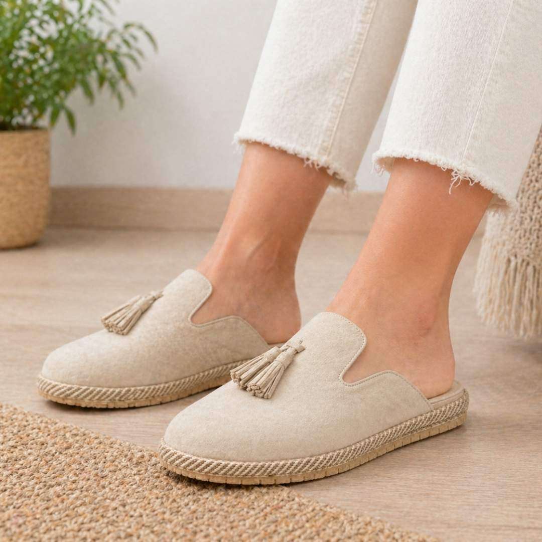 Woment's Elegant Tassel Mules Wear Luvensi