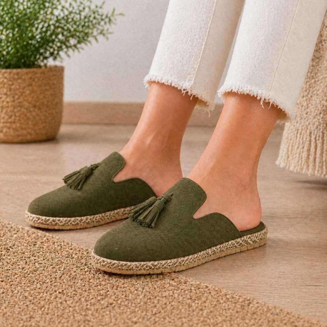 Woment's Elegant Tassel Mules Wear Luvensi