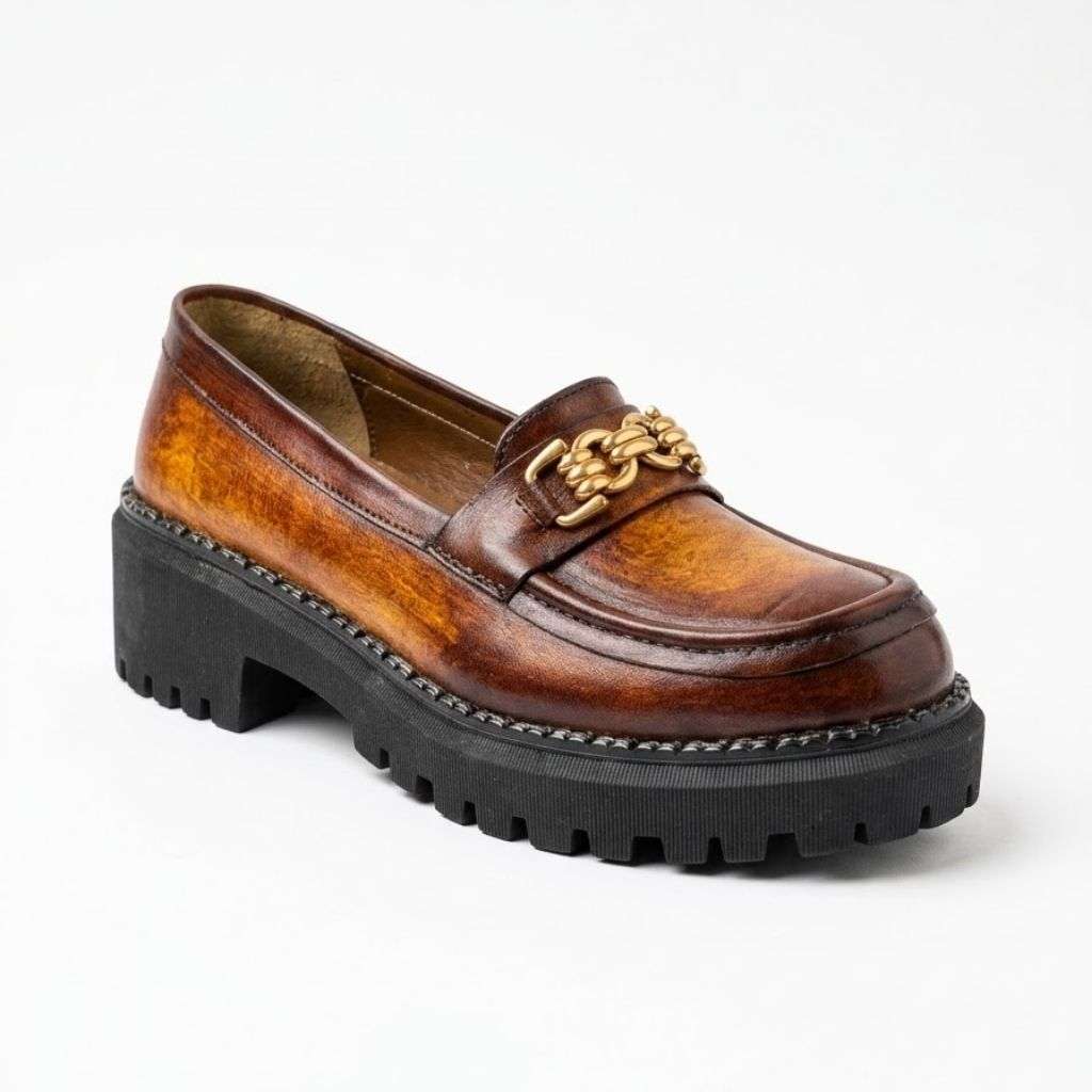 Handmade Genuine-Leather Women's Loafer Wear Luvensi